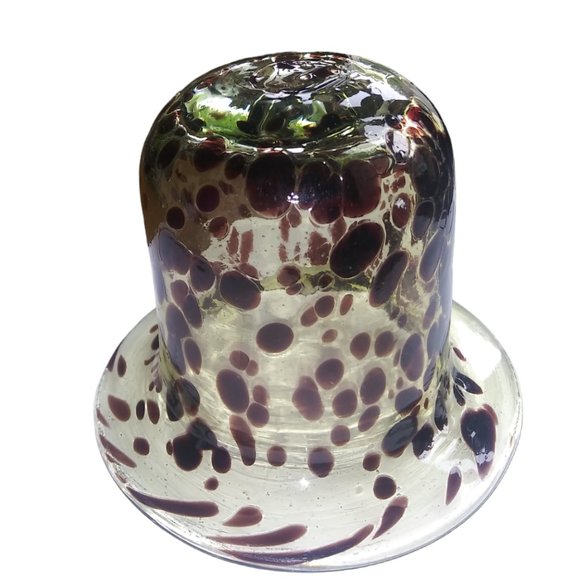 Vintage Tortoise Shell Handblown Murano Glass 4 Inch Votive Mini Candle Holder - Picture 5 of 8